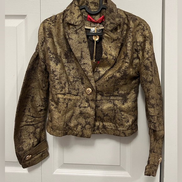 Beautiful new gold women’s/girls blazer jacket - Picture 2 of 7